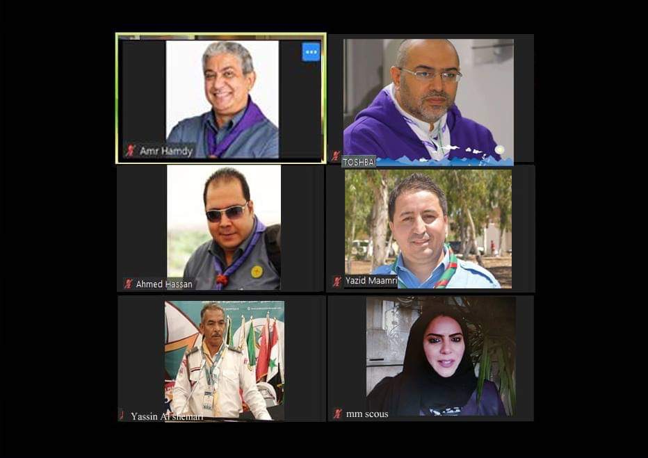 لجنة الإعلام والاتصال الكشفية العربية تجتمع افتراضيا .